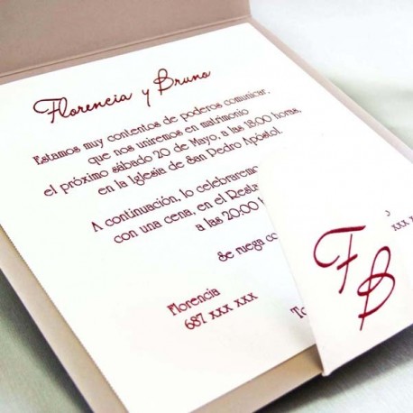 Invitaciones de Boda 32810 D